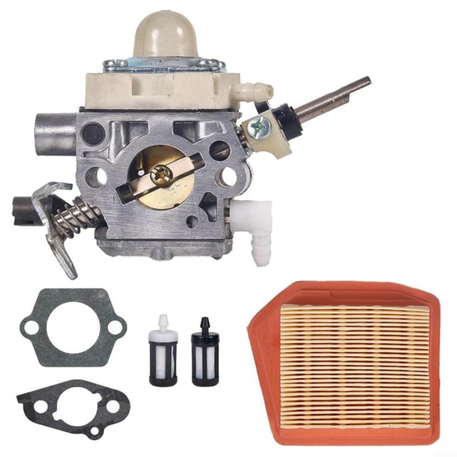 FUBESK Vergaser-Kit für FS240 FS240R FS240RC FS260R FS260RC FS340 FS360 FS410 Trimmer Freischneider Ersatzteile mit Luftfilter FUBESK Vergaser-Kit für FS240 FS240R FS240RC FS260R FS260RC FS340 FS360 FS410 Trimmer Freischneider Ersatzteile mit Luftfilter von FUBESK