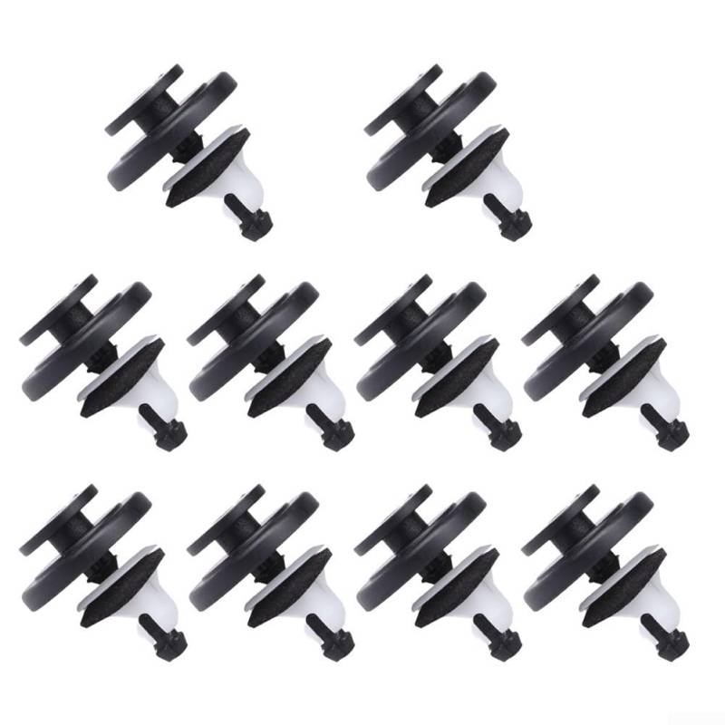 Heckklappe Spoiler Clips 10pcs Set für Honda für Civic Si, V 2017 2021, HR V 2016 2021, OEM 91513T6A003 von FUBESK