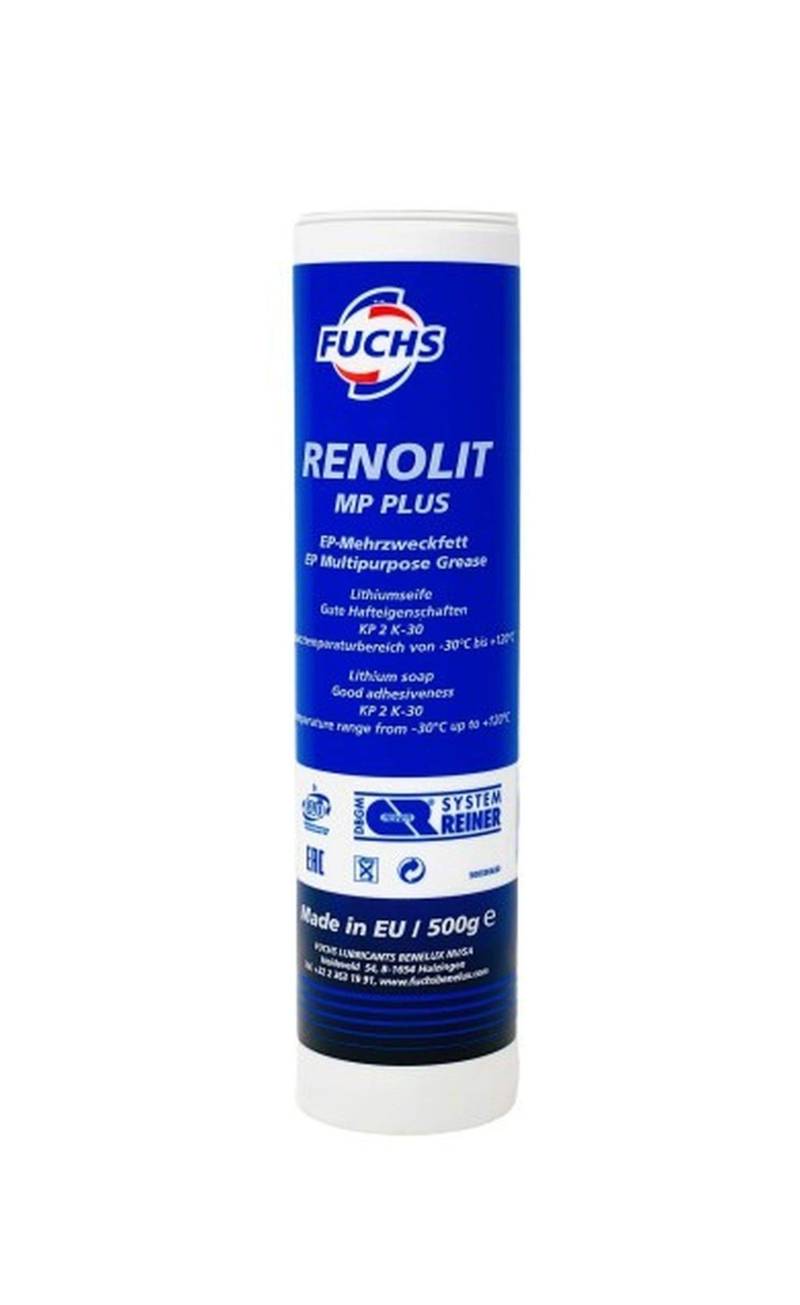 FUCHS Renolit MP Plus Fett Mehrzweckfett 500gr System Reiner Kartusche von FUCHS Silkolene