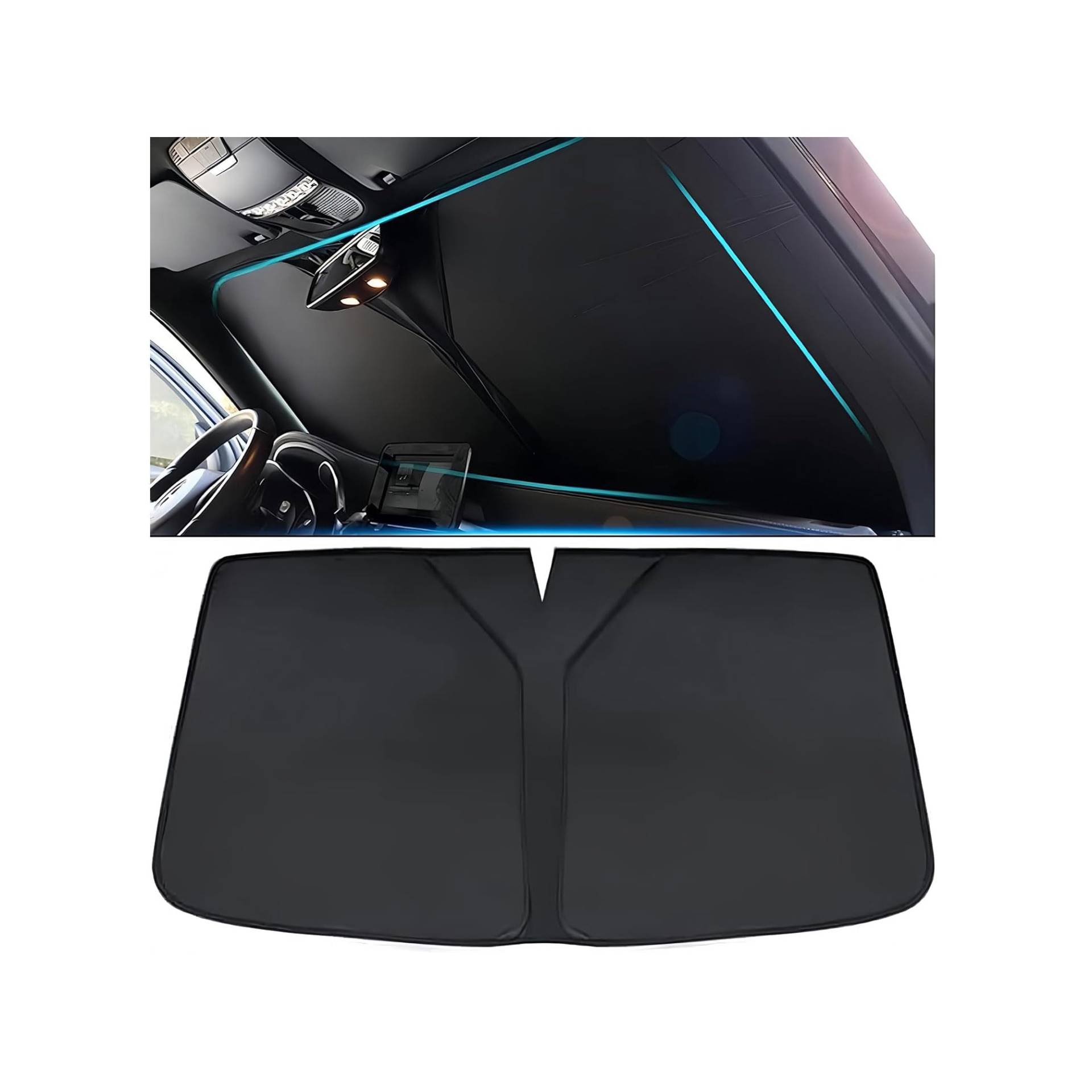 Sonnenschutz Auto Frontscheibe für Dacia Duster 2000-2018 2019 2020 2021 2022 2023 2024, Windschutzscheibe UV-Schutz Faltbar Sonnenschirm Innen Zubehör,Black Sonnenschutz Auto Frontscheibe für Dacia Duster 2000-2018 2019 2020 2021 2022 2023 2024, Windschutzscheibe UV-Schutz Faltbar Sonnenschirm Innen Zubehör,Black von FUDGENGNP