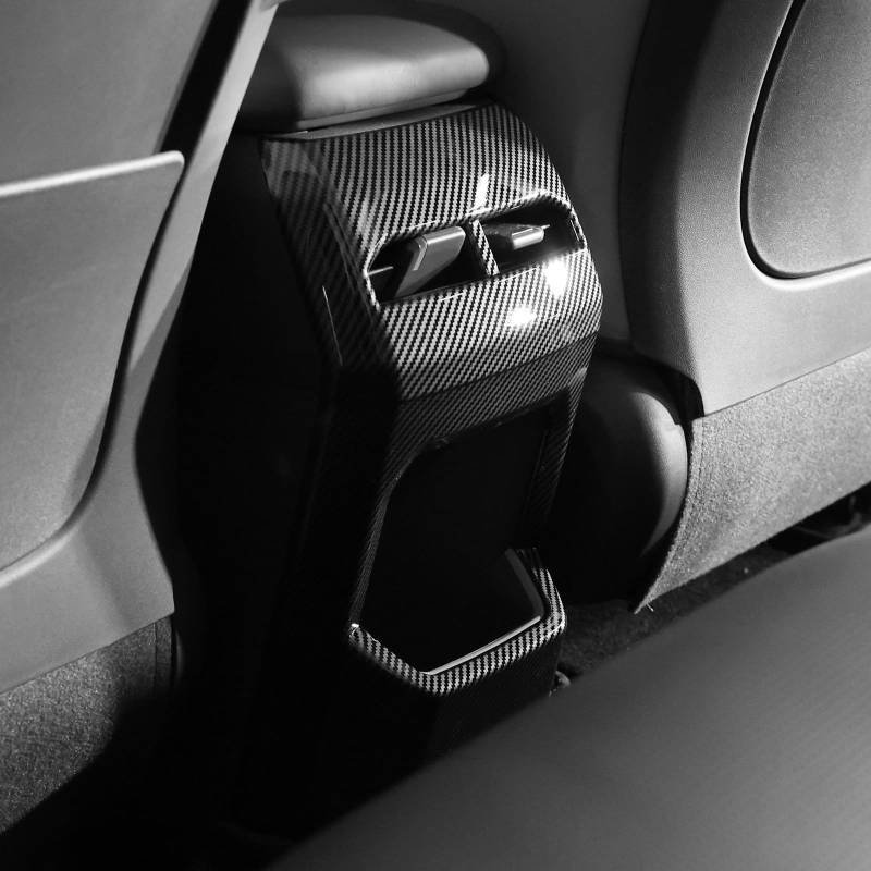 FUEISOF Auto Armlehne Lüftung Blende Lüftungsschlitz Abdeckung für Kia EV3 2024 2025 (Kohlefaser) von FUEISOF