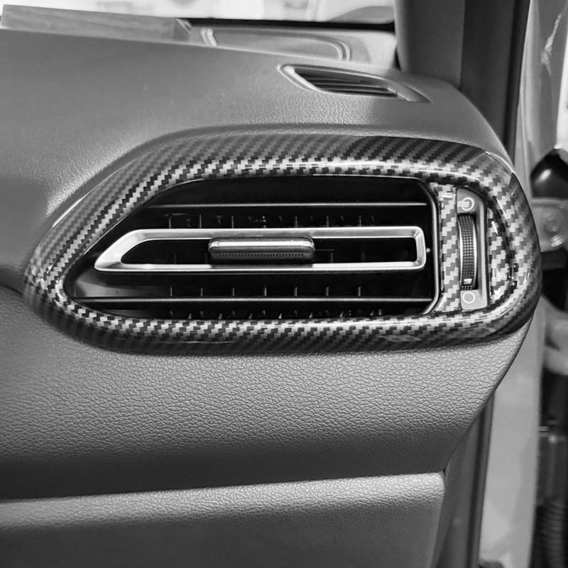 FUEISOF Für Hyundai i30 i30 N 2017-2024 Auto-Luftauslass Lüftungsgitter Abdeckung Kohlefaser Stil 2 Stück (Rechts und Links) von FUEISOF