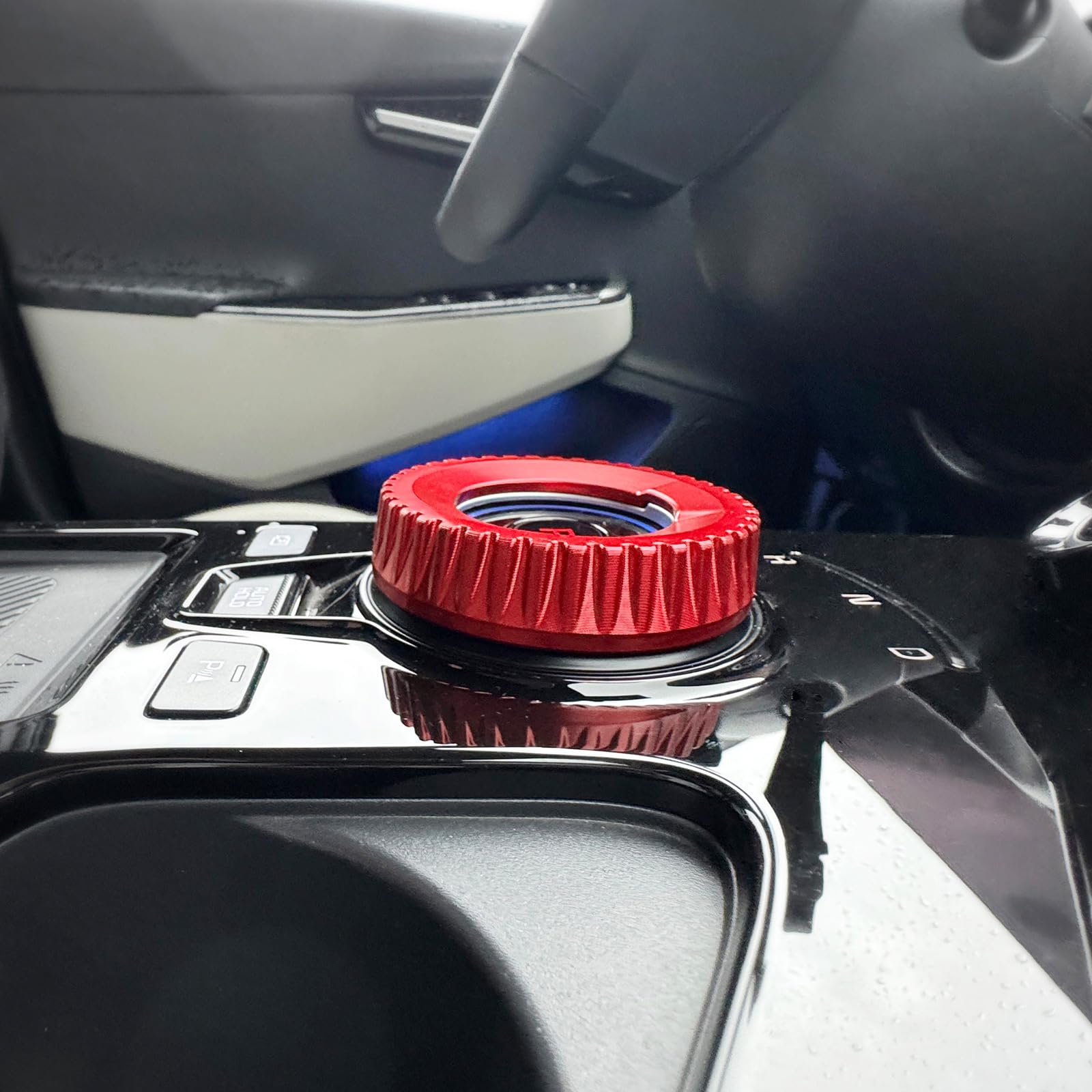 FUEISOF Für Kia Sportage NQ5 2021-2024 ABS Zentrum Mittelkonsole Schaltknauf Rahmen Abdeckung (Rot) von FUEISOF