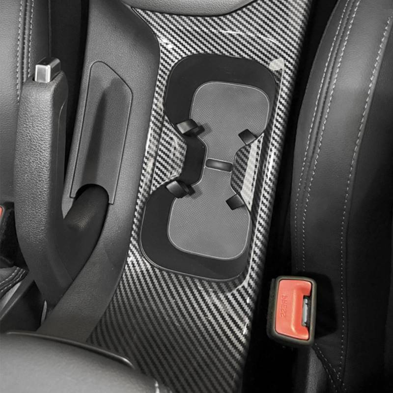 FUEISOF für Hyundai I30 2017-2024 Becherhalter Blende Abdeckung Rahmen ABS Kohlefaser Schwarz von FUEISOF