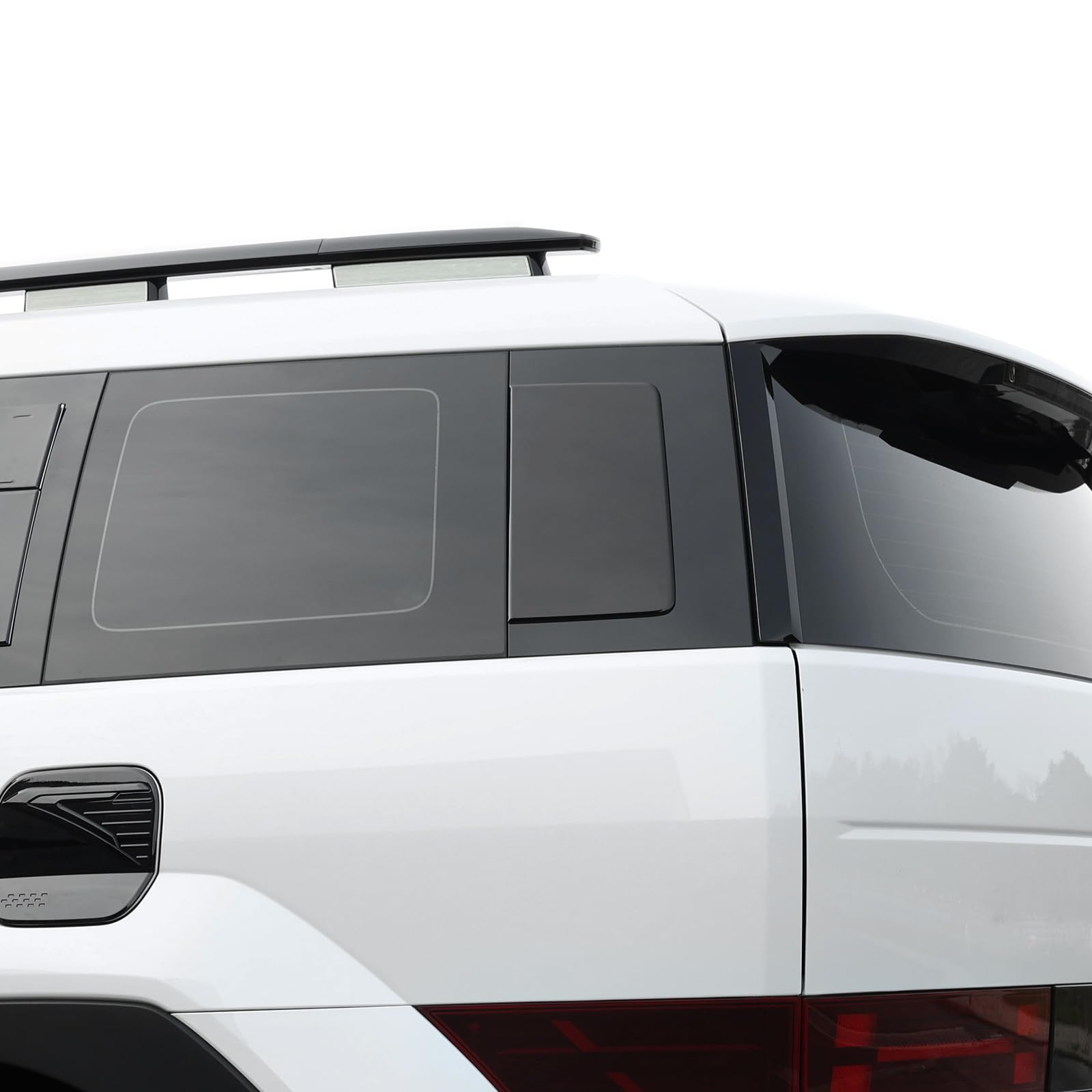 FUEISOF für Hyundai Santa Fe MX5 2024 ABS D-Säule Fenstersäulen Rahmen Abdeckung 2 Stück (Schwarz) von FUEISOF