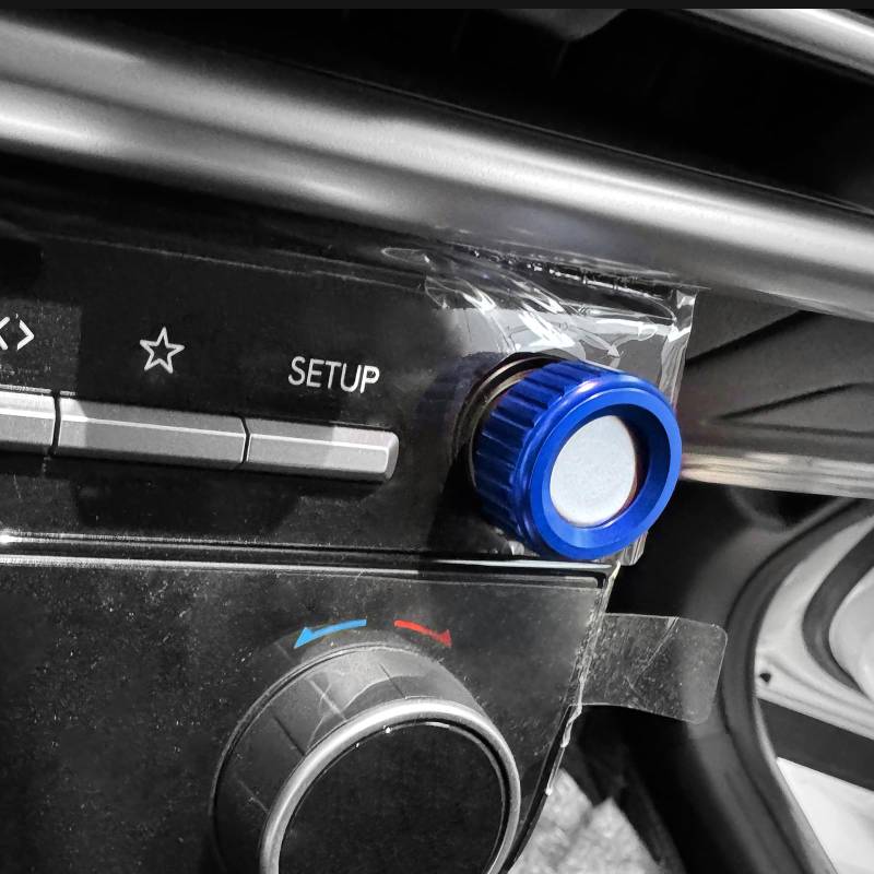 FUEISOF für Hyundai Santa Fe MX5 2024 ABS Radio Lautstärkeregler Schalterknopf Abdeckung (Blau) von FUEISOF