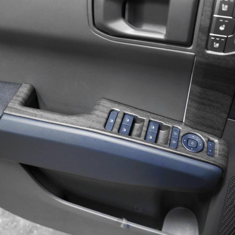 FUEISOF für KIA EV3 2025 Fensterheber Schalterabdeckung Verkleidung Schalter Taste Panel Zubehör 4 Stück (Holzmaserung) von FUEISOF
