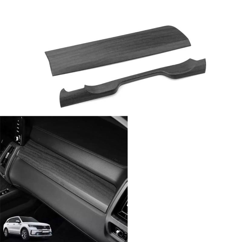 FUEISOF für Kia Sorento IV MQ4 2021-2023 Mittelkonsole Armaturenbrett Armaturenbrettverkleidung Dashboard Panel Abdeckung (Holzmaserung) von FUEISOF