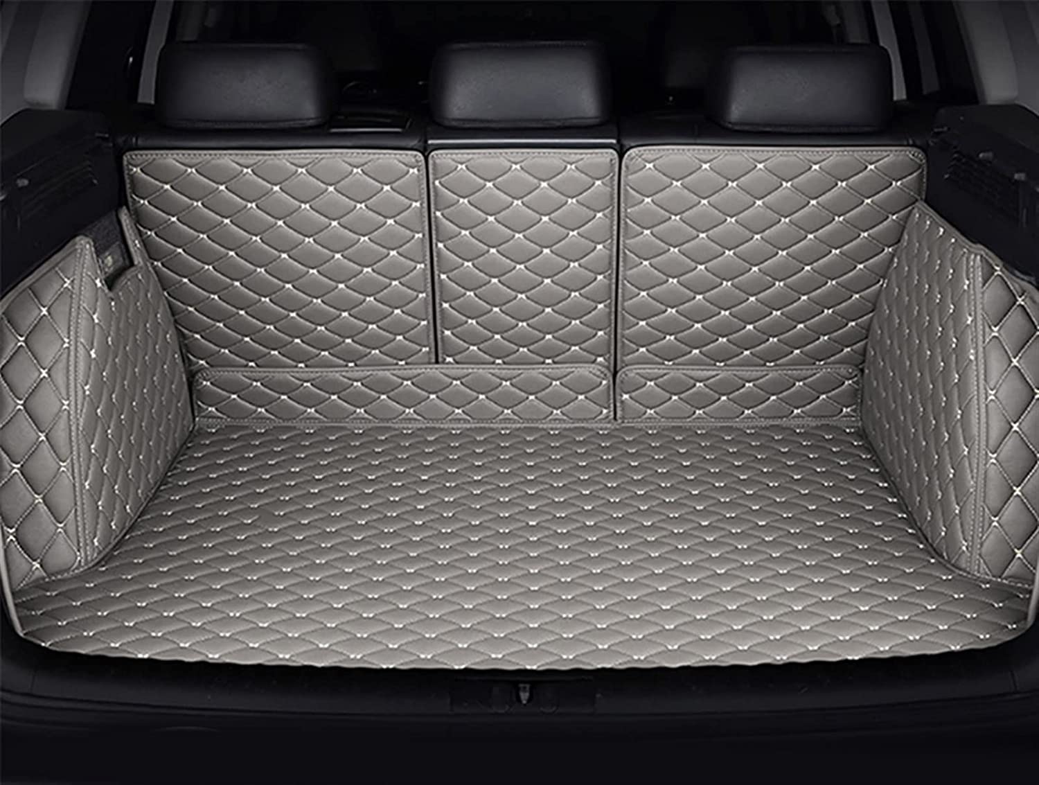 Auto Kofferraummatte für VW T-Cross 2019-2021,Trunk Mat Boot Mats VollstäNdige Einkreisung Schutzmatten ZubehöR,Grey von FUFIZU