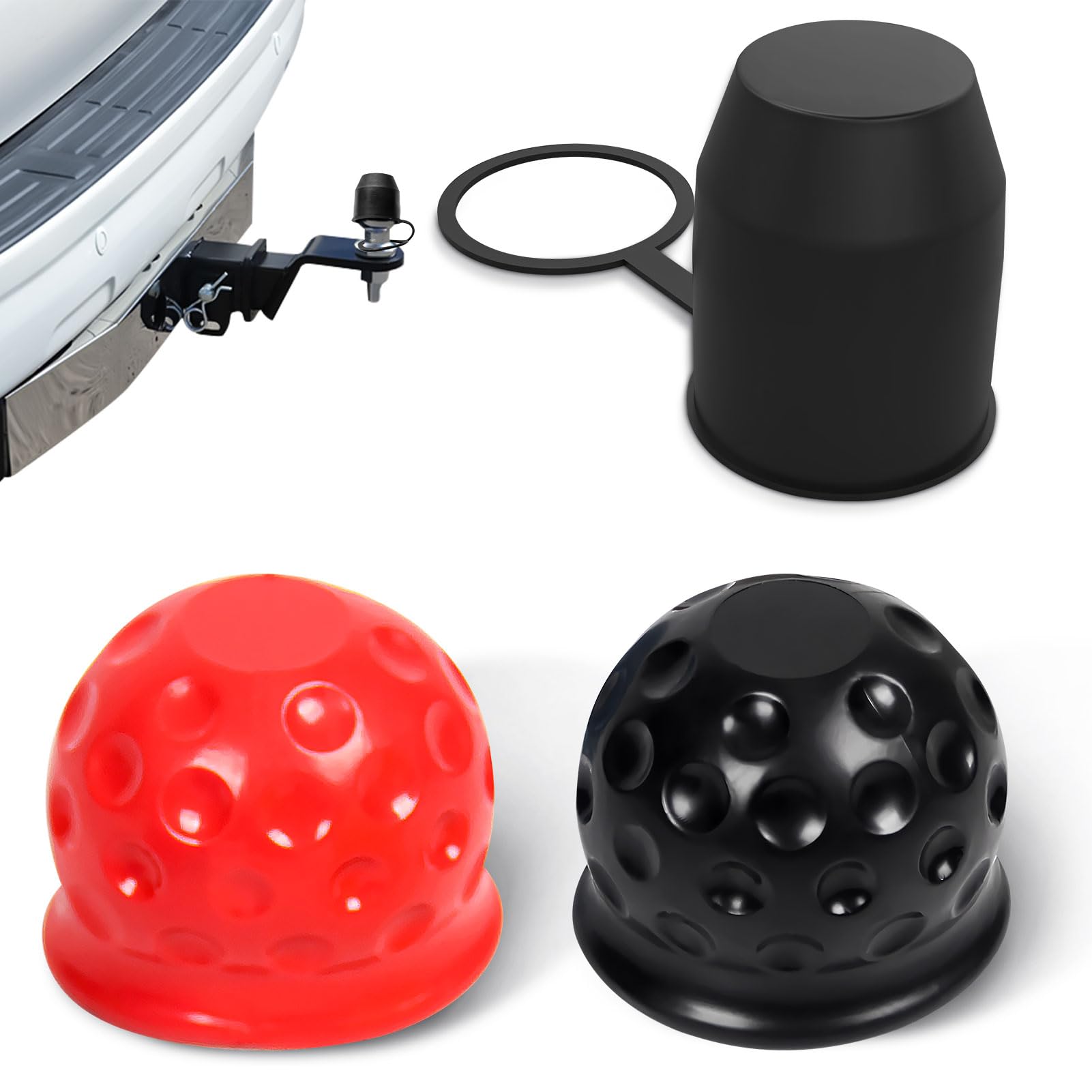 FUFRE Anhängerkupplung Schutzkappe Kugel, Universal 50mm Anhängerkupplung Abdeckung, Anhängerkupplung Kugelschutz Ersatzteile, Abdeckkappe Anhängerkupplung für Auto Kugelkopf Kupplung Schutzkappe (A) FUFRE Anhängerkupplung Schutzkappe Kugel, Universal 50mm Anhängerkupplung Abdeckung, Anhängerkupplung Kugelschutz Ersatzteile, Abdeckkappe Anhängerkupplung für Auto Kugelkopf Kupplung Schutzkappe (A) von FUFRE