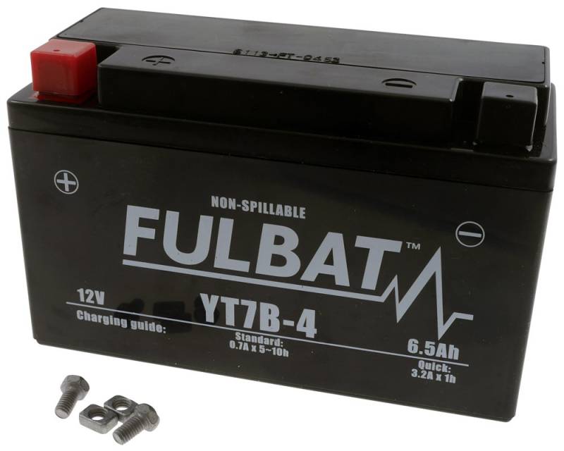 FULBAT Batterie 12 V 6,5 Ah (FT7B-4) [wartungsfrei & versiegelt] kompatibel für KYMCO Quannon 125 ccm von Fulbat