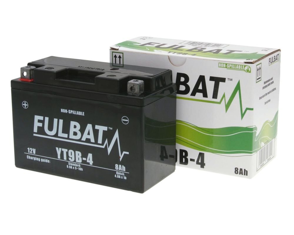 FULBAT Batterie 12 V 8 Ah (FT9B-4) [wartungsfrei & versiegelt] kompatibel für YAMAHA MT03 660 ccm Baujahr 06-12 von Fulbat
