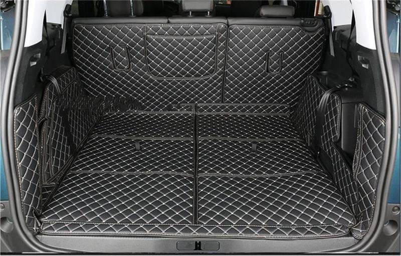 Kofferraumwanne Gepäckraummatte Kofferraumwanne Kofferraumwanne Gepäckzubehör Für Peugeot 5008 2021 2020 2019 2018 2017 Siebensitzer Kofferraumschutzdecke (Farbe : Black with Beige) von FUNFOB