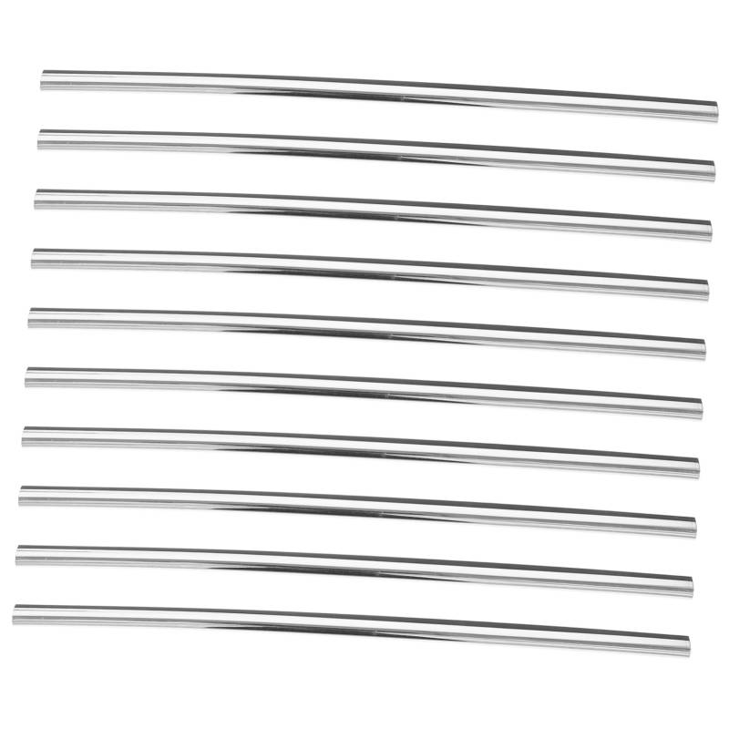 FUNOMOCYA 10 Stück Helle Streifen plattieren Auto Innenraum car Interior Accessories Innenraumgestaltung entlüften trimmen Innere Auto klimaanlage Streifen Auto-Outlet-Verkleidung PVC Silver von FUNOMOCYA