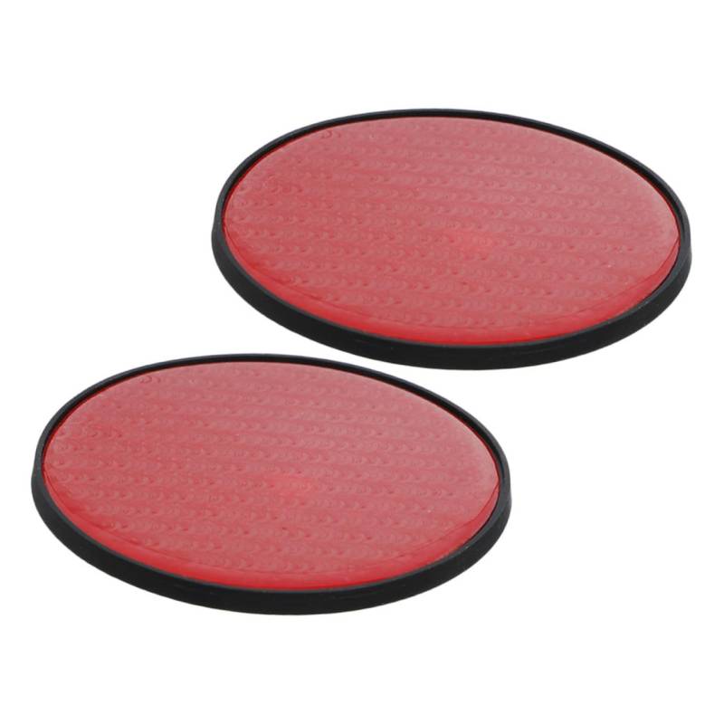 FUNOMOCYA 2 Stück Auto Achterbahn Autokasse Matte Tassenmattenhalter Anti -Slip -Matte Getränkehaltermatte Automatten-untersetzer Home Cup Coaster Büro -Pokal -untersetzer PVC Rot von FUNOMOCYA
