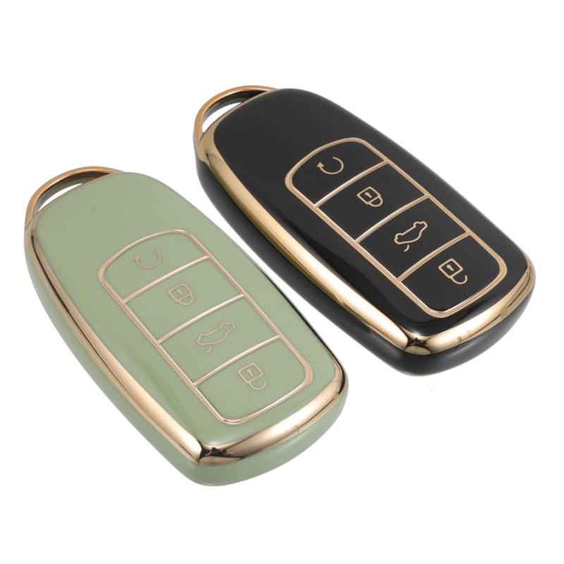FUNOMOCYA 2 Stück Autoschlüsselgehäuse Schlüsselanhänger Funkschlüsselgehäuse Autoschlüssel Ersatz Schlüsselgehäuse Ersatz Autoschlüsselschutz Keyless Entry Schutz Auto von FUNOMOCYA