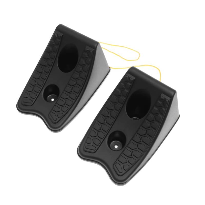 FUNOMOCYA 2 Stücke Rad Anti Slip Automotive Auto Stopper Block Unterlegkeile Auto Unterlegkeile Reifen Camper Schwarz von FUNOMOCYA