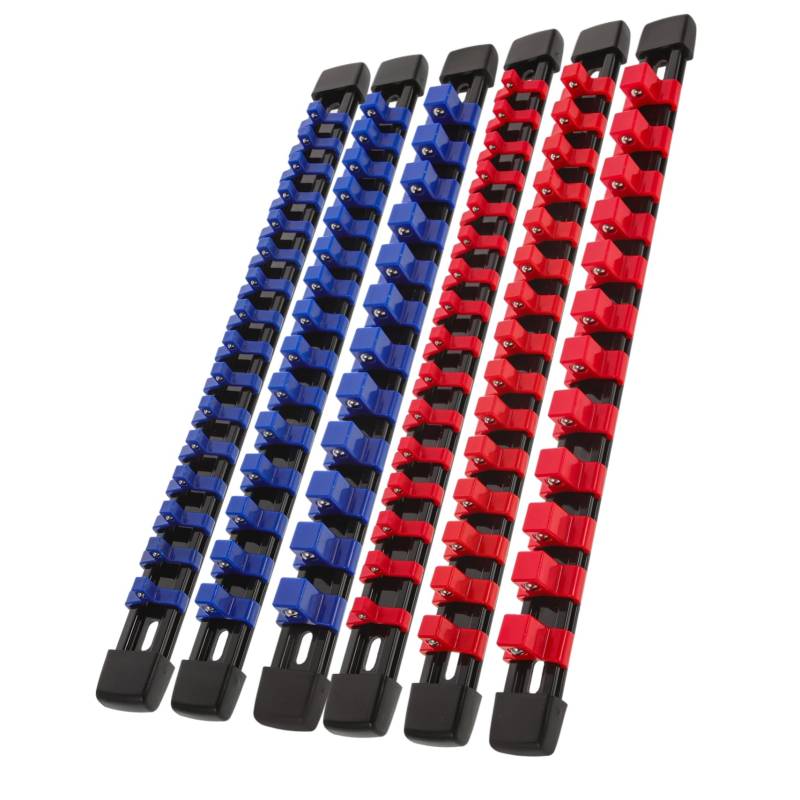 FUNOMOCYA 6 Stück Steckdosenhalter Steckschlüsselhalter Magnetischer Werkzeugkasten Stecknuss Organizer Stecknussablage Universal- Werkzeug-Organizer Steckdosen-Organizer pp von FUNOMOCYA