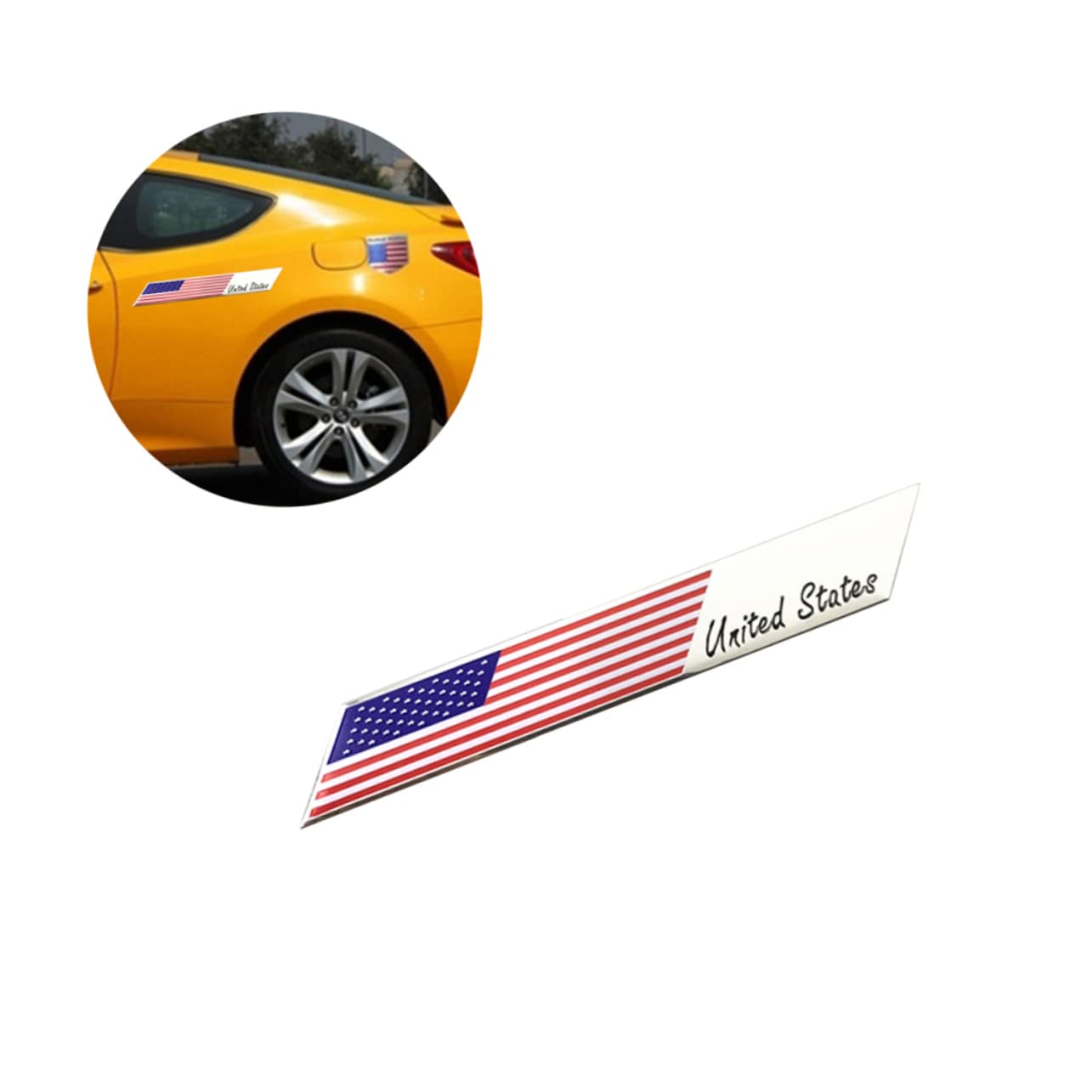 FUNOMOCYA Aufkleber Auto Auto Aufkleber Metall-Styling-Aufkleber Flagge Vereinigte Staaten Amerikanische Flagge Aufkleber von FUNOMOCYA