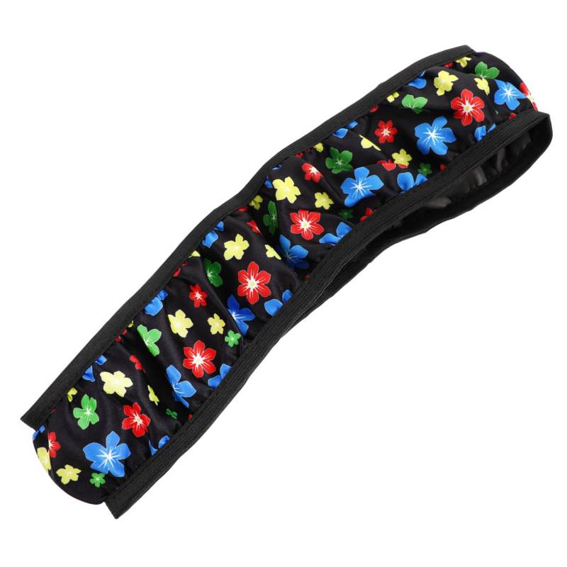 FUNOMOCYA Blumenmuster Lenkradschutzhülle Für Autos Passend Für Förmige Lenkräder Hochwertigem Strickstoff Langlebig Und Pflegeleicht von FUNOMOCYA