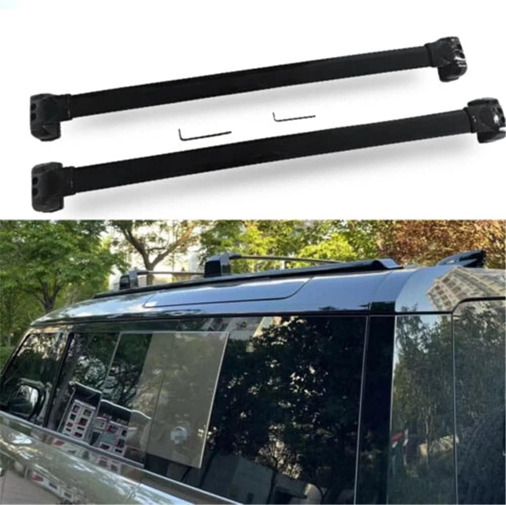 2 Stück Auto Aluminium Dachträger für Land Rover Defender 2Door 90 L663 2020 2021 2022, Dachgepäckträger Querträger Dachreling Relingträger, Auto Zubehör 2 Stück Auto Aluminium Dachträger für Land Rover Defender 2Door 90 L663 2020 2021 2022, Dachgepäckträger Querträger Dachreling Relingträger, Auto Zubehör von FURLOU