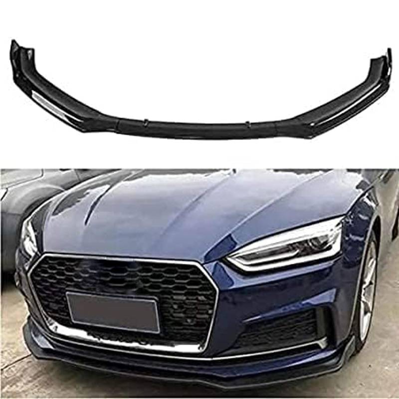 Auto Frontspoiler Lippe für Audi A5 S5 B9 2017-2021, Frontstoßstange Lippe Splitter Spoiler Diffusor, Kinn Splitter Body Kit, Auto Zubehör von FURLOU