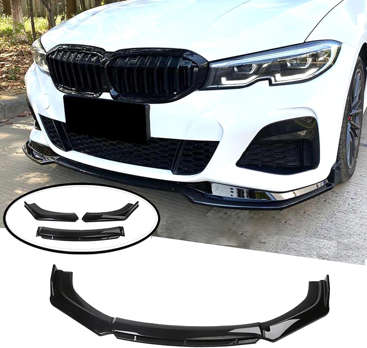 Auto Frontspoiler Lippe für Mazda 6 Sedan Atenza (Type GJ GG GG1) 2016-2023, Frontstoßstange Lippe Splitter Spoiler Diffusor, Kinn Splitter Body Kit, Auto Zubehör,Black von FURLOU