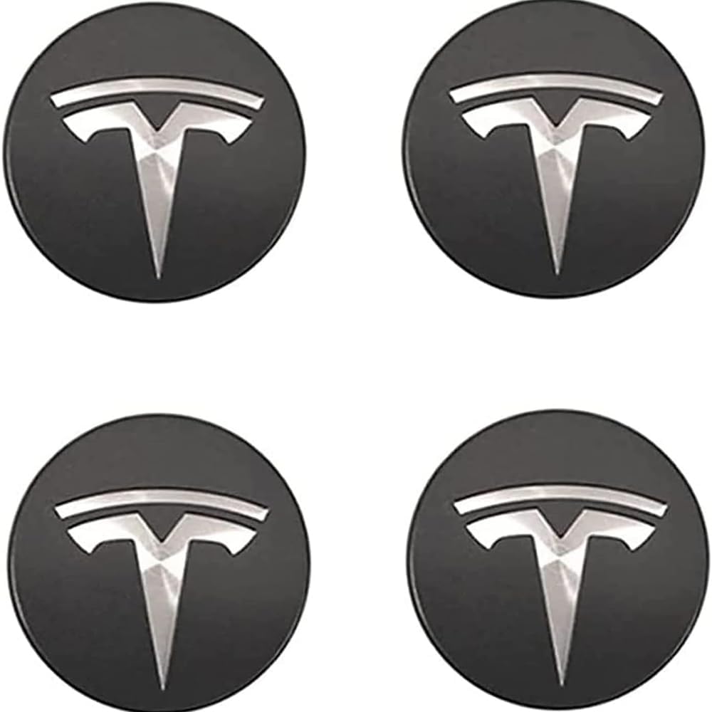 Auto Nabenkappen für Tesla Model 3 X S 65mm D,Reifen Felgen Zubehör Radnaben Nabenkappen Nabendeckel Radnabenabdeckung Felgenkappen Radkappe Logo,C von FURLOU