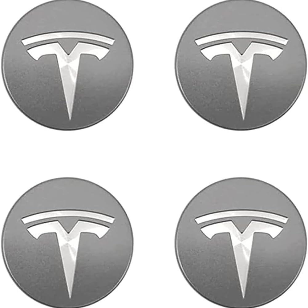 Auto Nabenkappen für Tesla Model 3 X S 65mm D,Reifen Felgen Zubehör Radnaben Nabenkappen Nabendeckel Radnabenabdeckung Felgenkappen Radkappe Logo,F von FURLOU