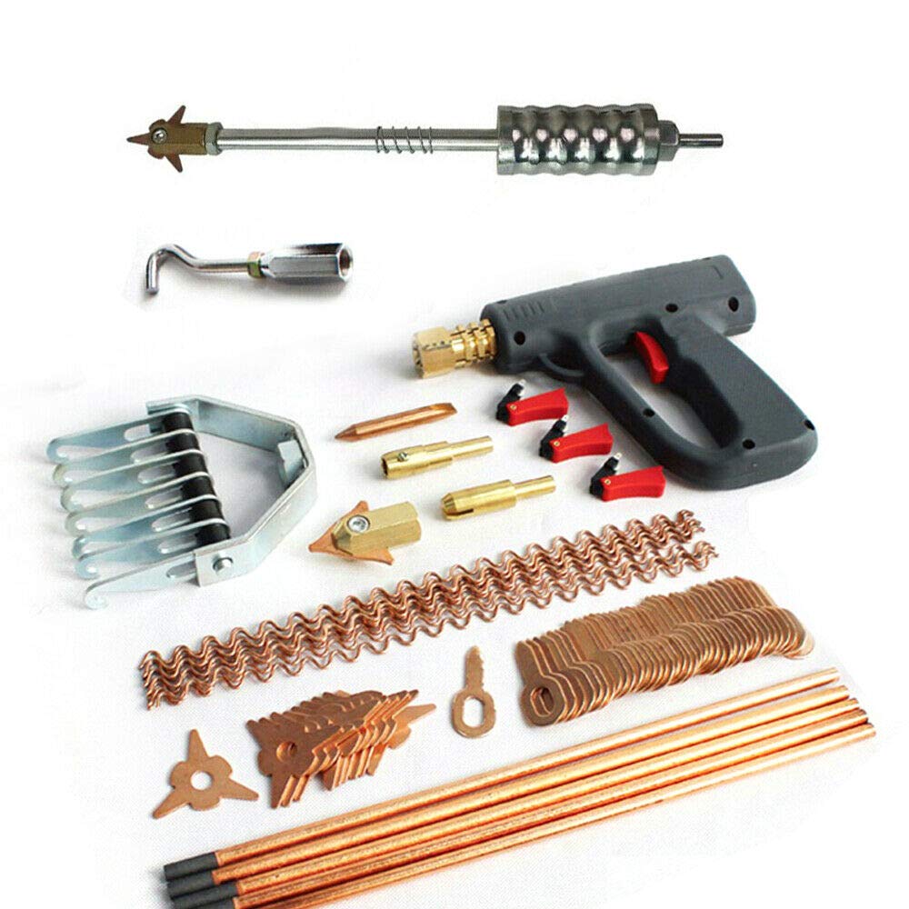 FUROMG 86Pcs Dent Puller Kit Punktschweißelektroden Spotter Ausbeul Reparatur Tool Spotter SchweißEr Maschine schweißgerät Set FUROMG 86Pcs Dent Puller Kit Punktschweißelektroden Spotter Ausbeul Reparatur Tool Spotter SchweißEr Maschine schweißgerät Set von FUROMG
