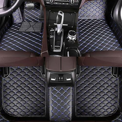 Auto Fußmatten für OPEL Vectra C 2002 2003 2004 2005 2006 2007 2008, Wasserdicht rutschfest PU Leder Volle Abdeckung Schutz Bodenbelag Innenraum Zubehör,A/Blackblue von FUSKL
