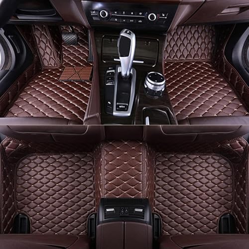 Auto Fußmatten für OPEL Vectra C 2002 2003 2004 2005 2006 2007 2008, Wasserdicht rutschfest PU Leder Volle Abdeckung Schutz Bodenbelag Innenraum Zubehör,A/Brown von FUSKL