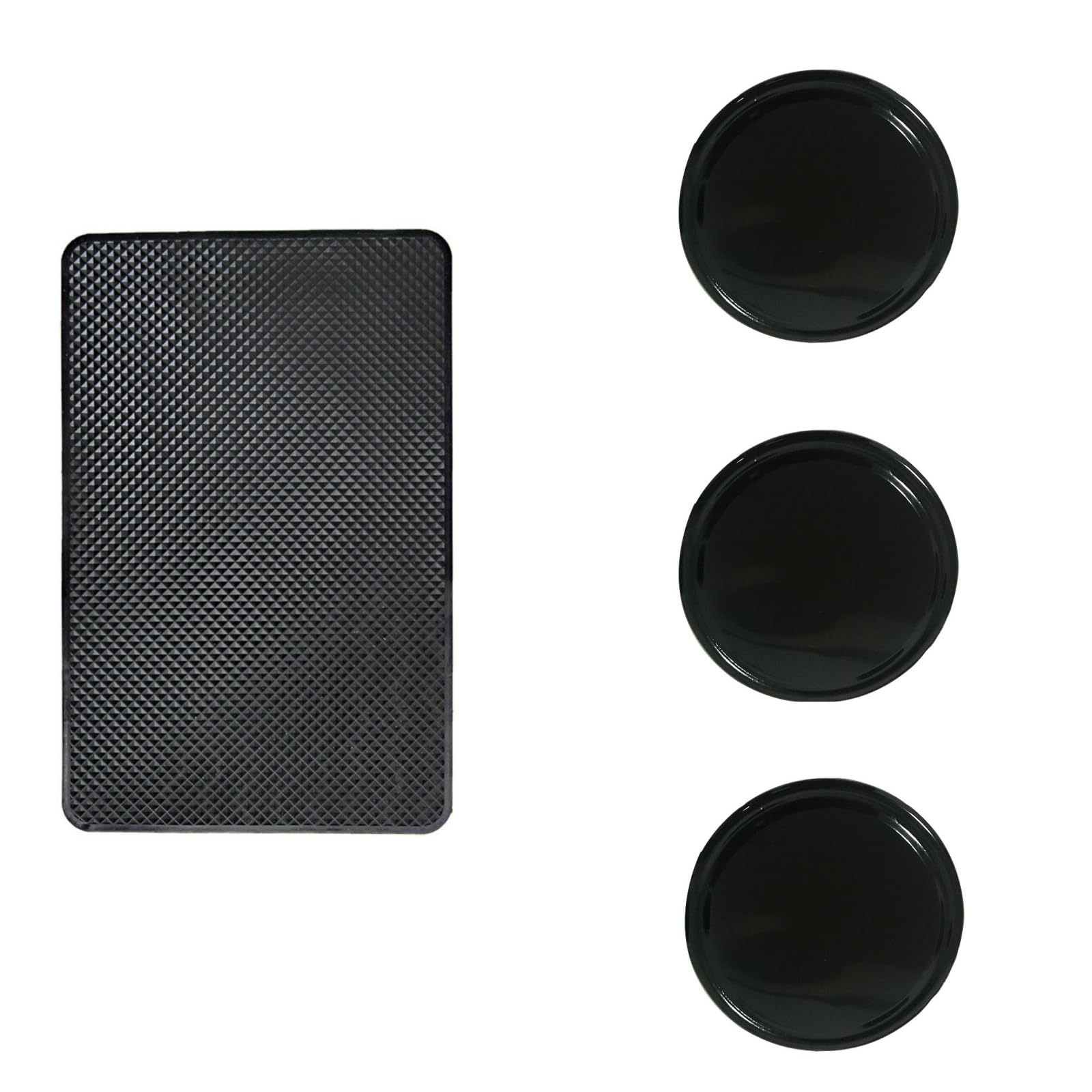 Anti-Rutschmatte Set für Auto Innenraum 4 Stück - 27x15cm Rechteckige & 80mm Runde Antirutschpads Wiederverwendbar für Armaturenbrett, Smartphone und Schlüssel Anti-Rutschmatte Set für Auto Innenraum 4 Stück - 27x15cm Rechteckige & 80mm Runde Antirutschpads Wiederverwendbar für Armaturenbrett, Smartphone und Schlüssel von FUVBNQGT