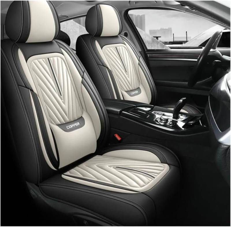 FUXZSV Autositzbezüge sind geeignet für Ford Focus Active CC(DB3) ECOnetic(DA3) ECOnetic(DYB) Estate(DYB) Estate ST-Line(DYB) FCV(DFW) FFV(DA3) Leder/atmungsaktiv,Hellbraun von FUXZSV
