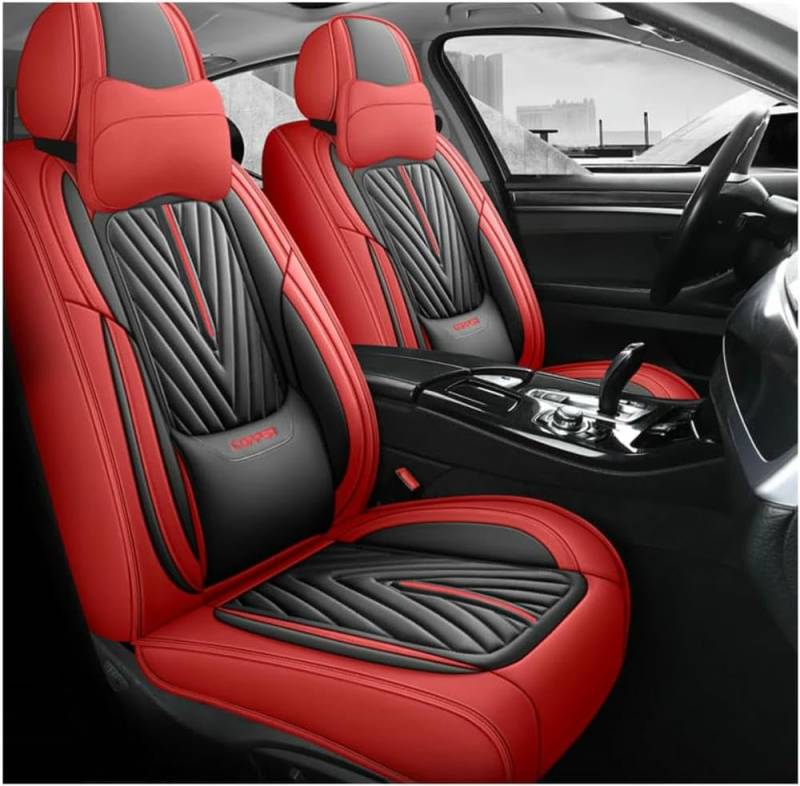 FUXZSV Autositzbezüge sind geeignet für Kia Proceed GT(CD)/ Proceed GT Line(CD) Proceed GT Line S(CD)/ XCeed(CD)/ XCeed PHEV(CD) Leder/atmungsaktiv,Rot von FUXZSV