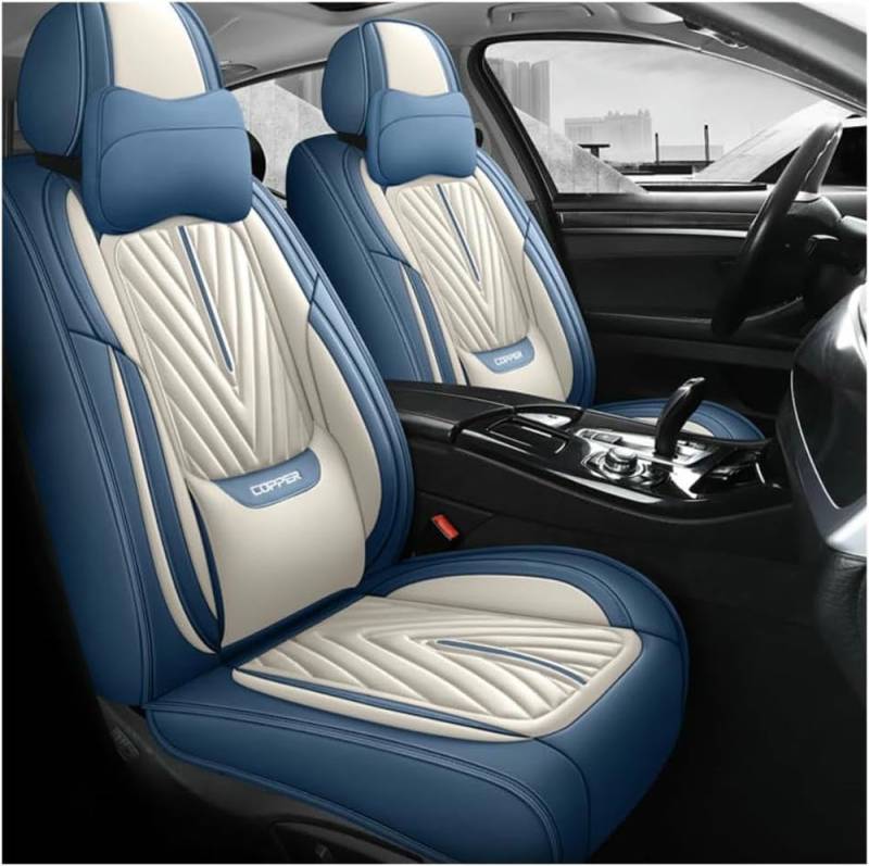 FUXZSV Autositzbezüge sind geeignet für Nissan X-Trail T30 /X-Trail T31 /X-Trail T32 /Versa Note Leder/atmungsaktiv,Blau von FUXZSV