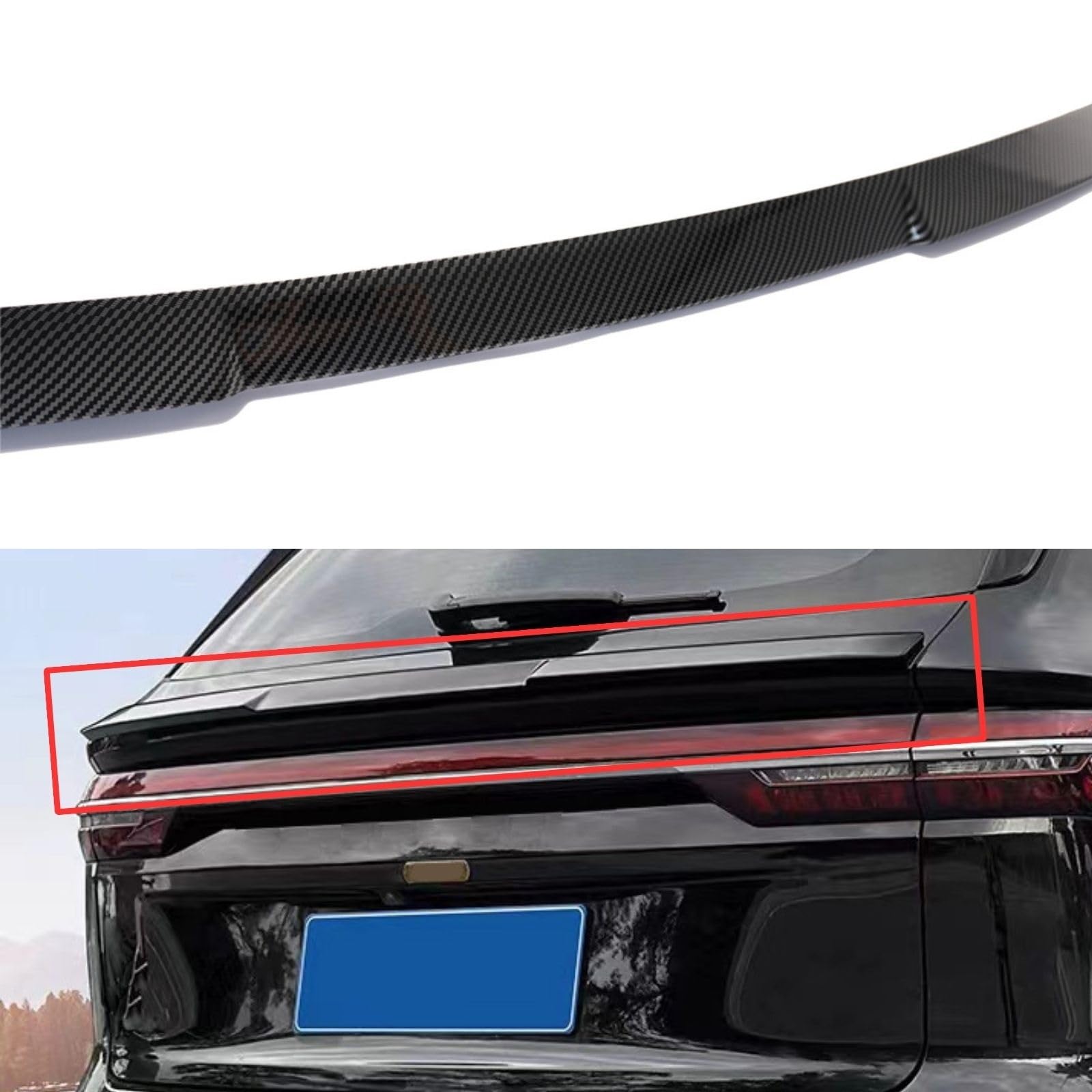 Kofferraumdeckel Spoiler Hinten Mitte Spoiler Schwanz Center Flügel Für Geely Für XingYue Für L 2021 2022 2023 Heckspoiler Kofferraumspoiler von FUYRHP