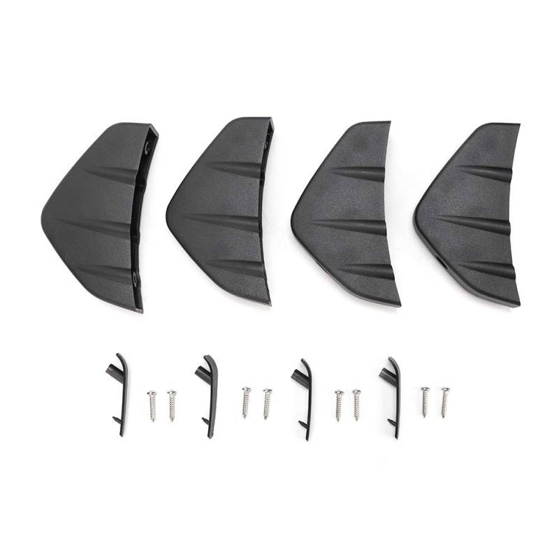 4PCS Universal Car Heck Stoßfänger Lippenspoiler, Flosse, schwarzes ABS -Material, ausgezeichnete Qualität und dauerhaft Installation, Verbesserung des Fahrzeugaussehens von FUZHUI