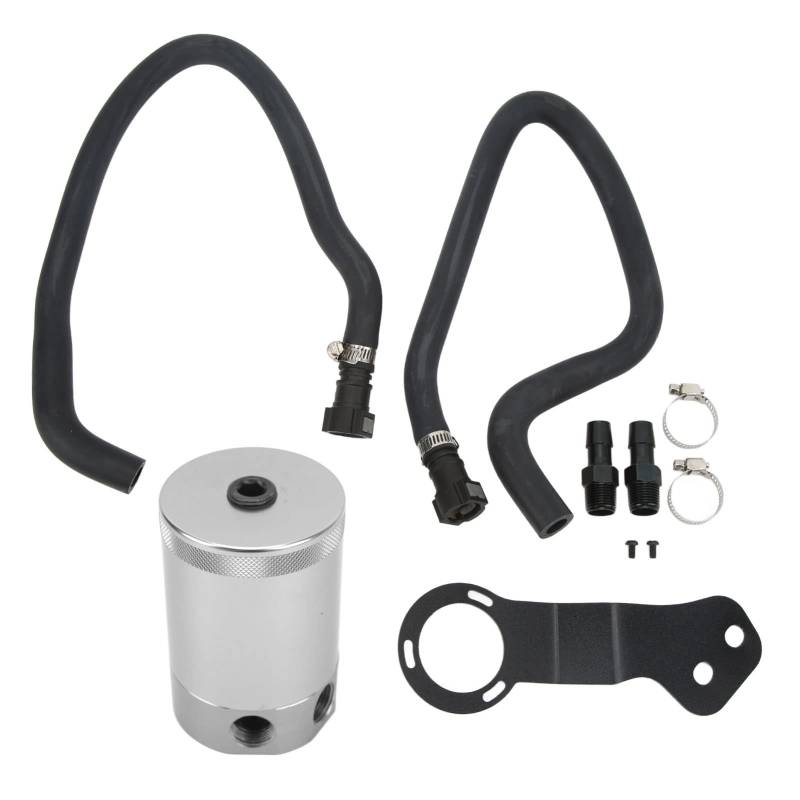 Baffled Aluminiumlegieröl -Öl -Can Can Kit, Austausch für SS 6.2L 2016, Dual -Port -System für eine effiziente Öl- und Lufttrennung, Installation mit Silikon (Silver) von FUZHUI