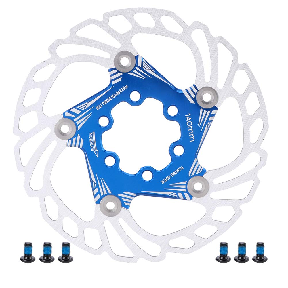 Mountain 5 -Stift 140 mm schwsesen Bremsscheibenrotoren, leichte Aluminiumlegierung von Aluminiumlegierungen, exzellente Edelstahl -Außenscheibe, reduziert die Wärmeübertragung, (Blue) von FUZHUI
