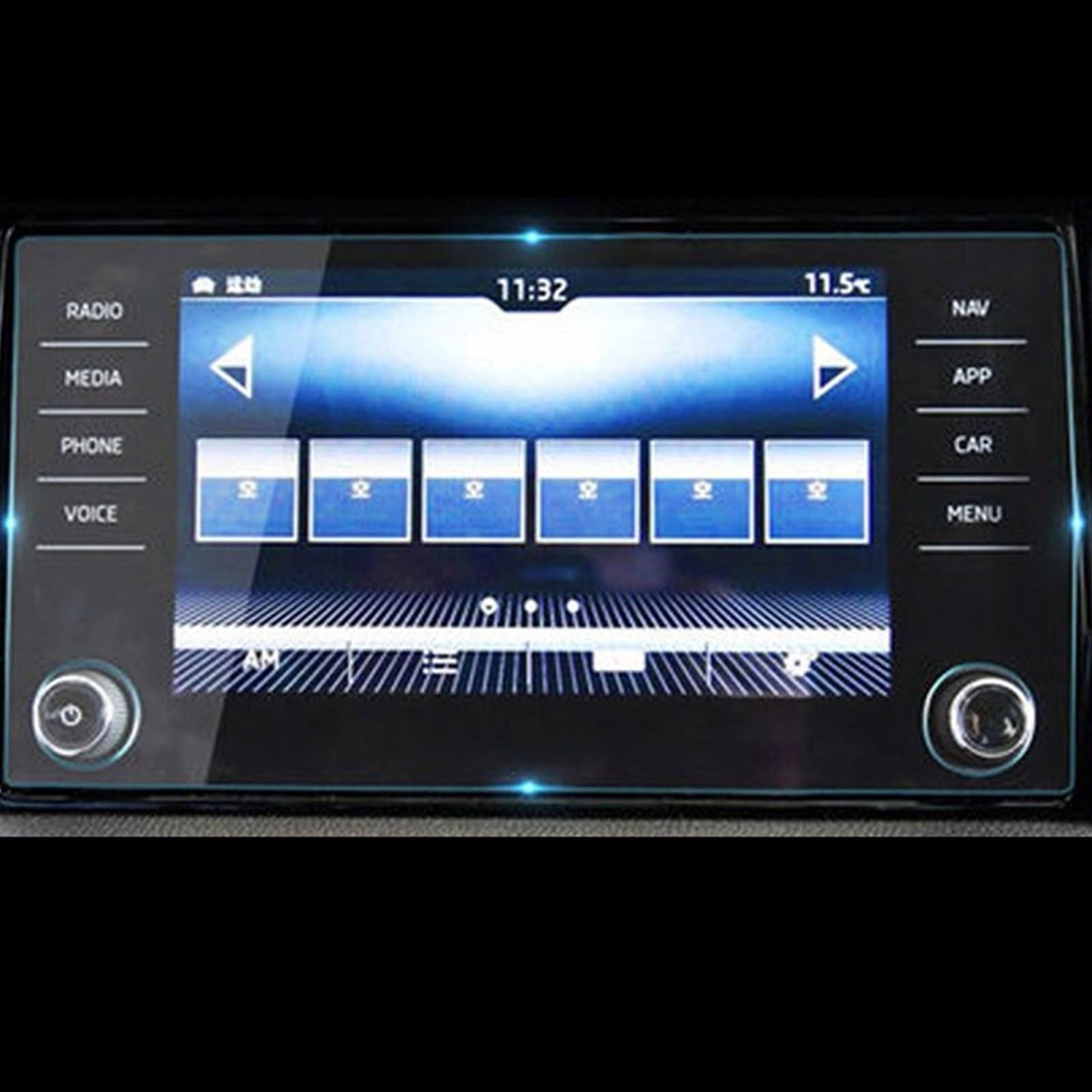 FVGOKMNA 8 Zoll Kompatibel Mit Skoda Für Kodiaq Für Bolero Für Amundsen 2017 2018 2019 2020 Displayschutzfolie Auto GPS Navigation Displayschutzfolie GPS Transparent Schutzfolie(color1) von FVGOKMNA