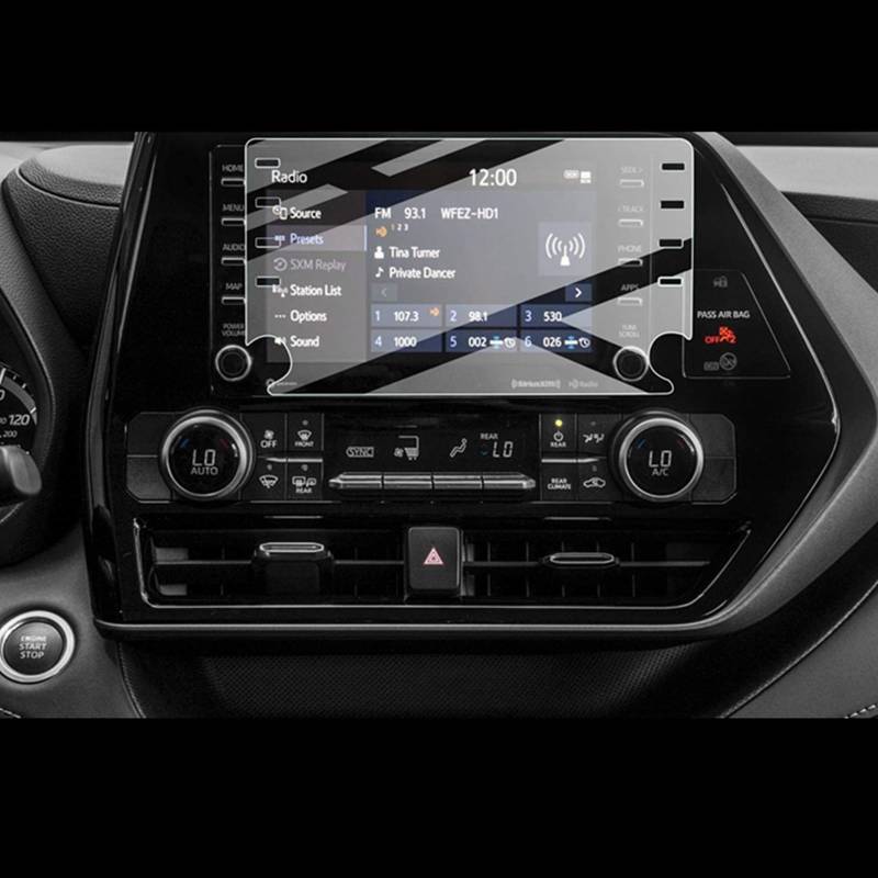 FVGOKMNA 8 Zoll Kompatibel Mit Toyota Für Highlander 2020 2021 2022 Navigationsdisplay Gehärtetes Glas GPS LCD Schutzfolie Bildschirm Innenraum Auto GPS Transparent Schutzfolie von FVGOKMNA