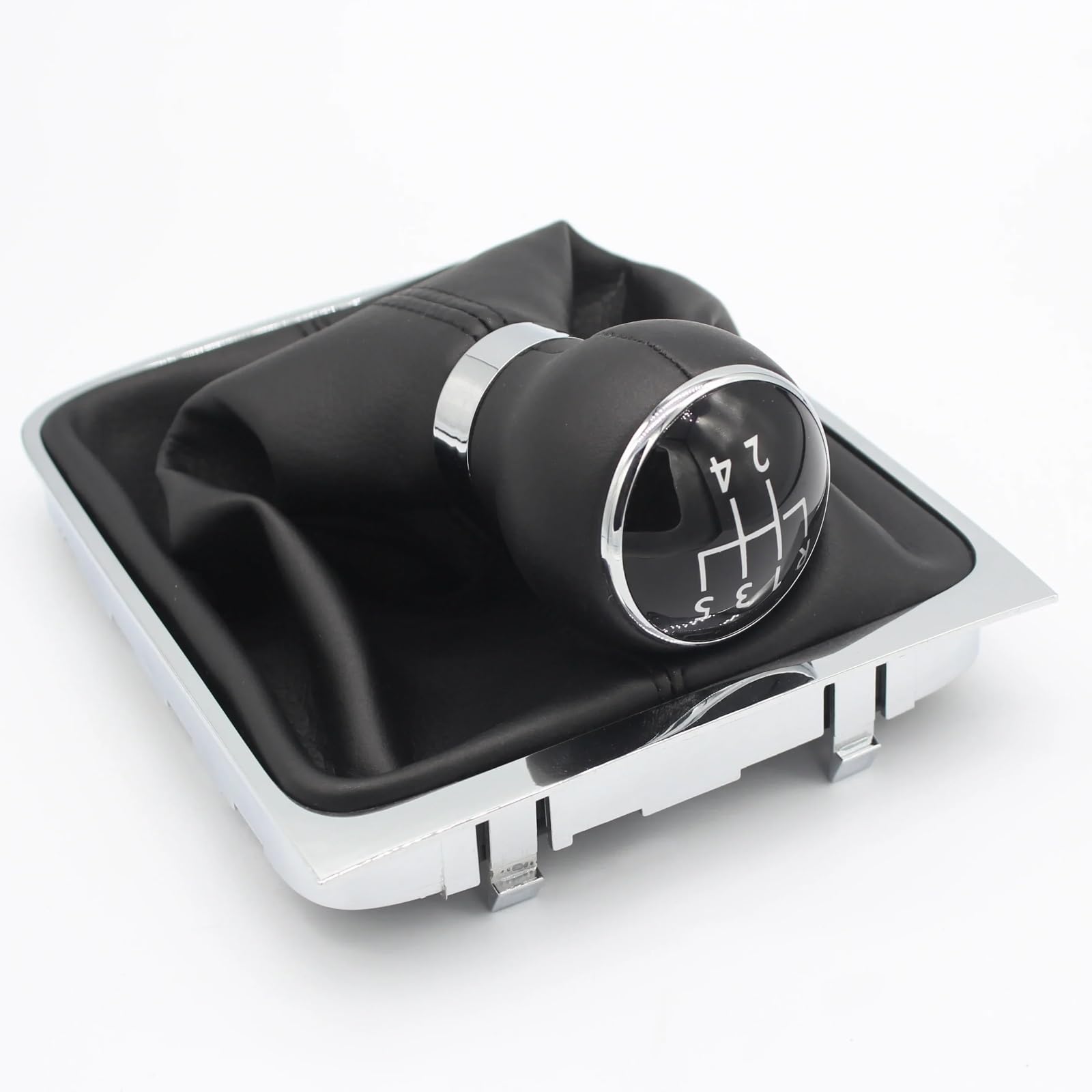FVGOKMNA AUT Schalthebel Auto Kompatibel Mit Vw Für Passat B6 2005 2006 2007 2008 2009 2010 2011 2012 5/6-Gang-Schaltknauf-Hebel-Stick-Schalthebelmanschette-Manschettenabdeckung(PU 5 Speed) von FVGOKMNA