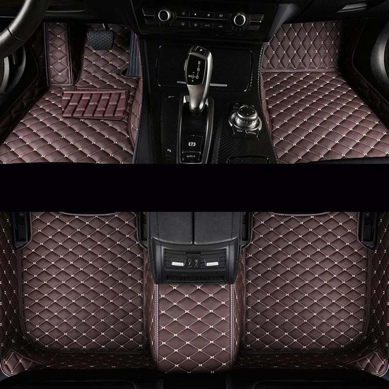 FVGOKMNA Auto Fußmatten Teppich Kompatibel Mit 5er F11 Tourer 2010 2011 2012 2013 2014 2015 2016 2017 Auto-Fußpolster, Innenzubehör, Auto-Fußmatten(10) von FVGOKMNA