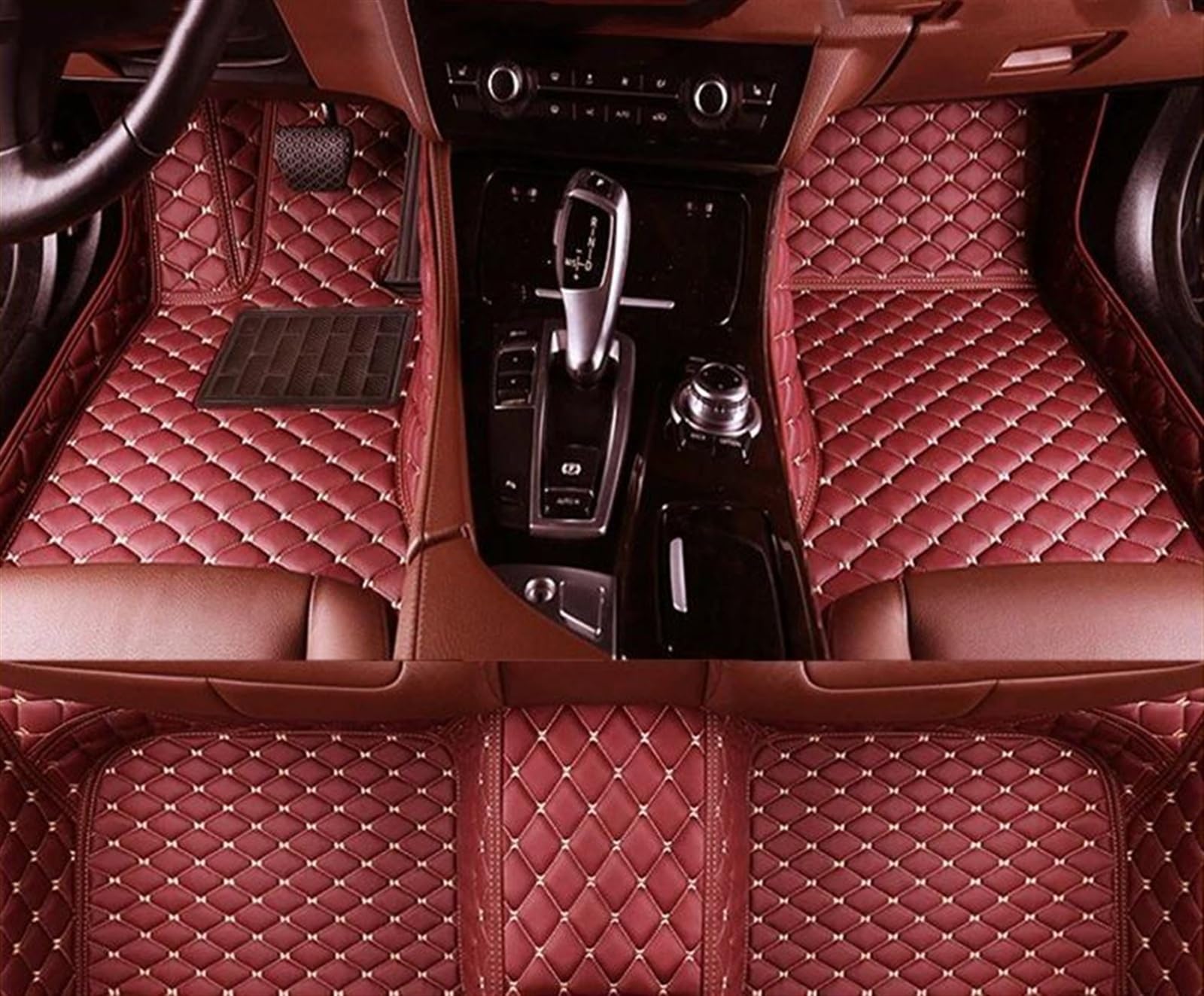 FVGOKMNA Auto Fußmatten Teppich Kompatibel Mit Acura Für RL 2006 2007 2008 2009 2010, Individuelle Auto-Fußpolster, Automobil-Teppichbezug, Auto-Fußmatten, Innenzubehör(9) von FVGOKMNA