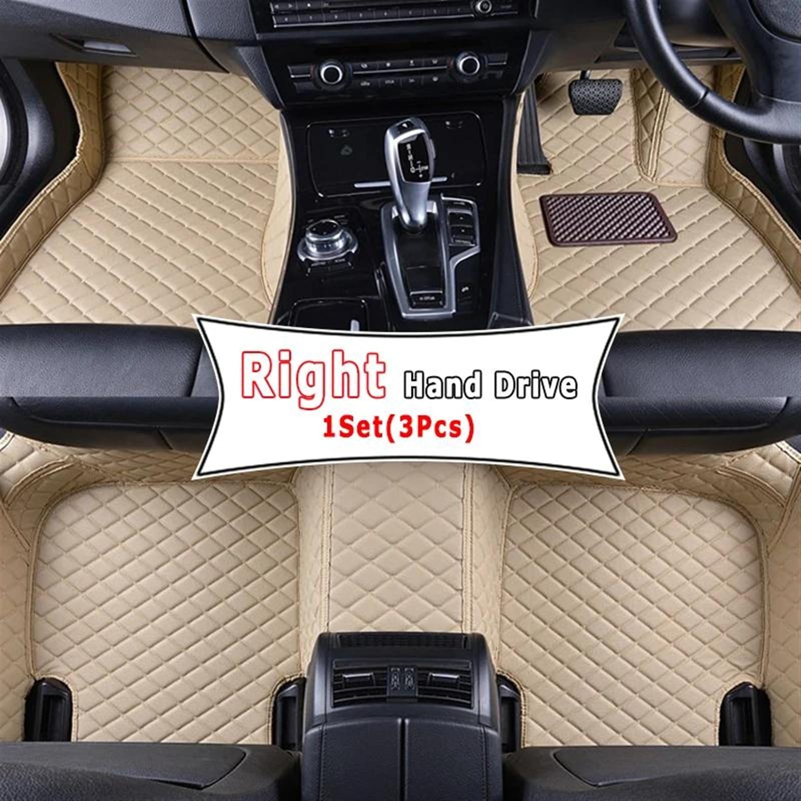 FVGOKMNA Auto Fußmatten Teppich Kompatibel Mit Fit Für Jazz 2007 2006 2005 2004 RHD Teppiche Auto-Fußmatten Ersatzteile Fußabdeckungen Teppiche Innenausstattung Autos Pads(2) von FVGOKMNA