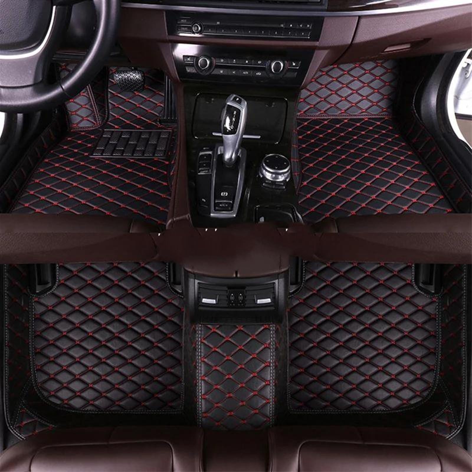 FVGOKMNA Auto Fußmatten Teppich Kompatibel Mit Skoda Für Karoq 2018 2019 2020 Auto-Fußmatten, Individuelle Auto-Fußpolster, Teppichabdeckung, Innenzubehör, Schutzpolster(7) von FVGOKMNA