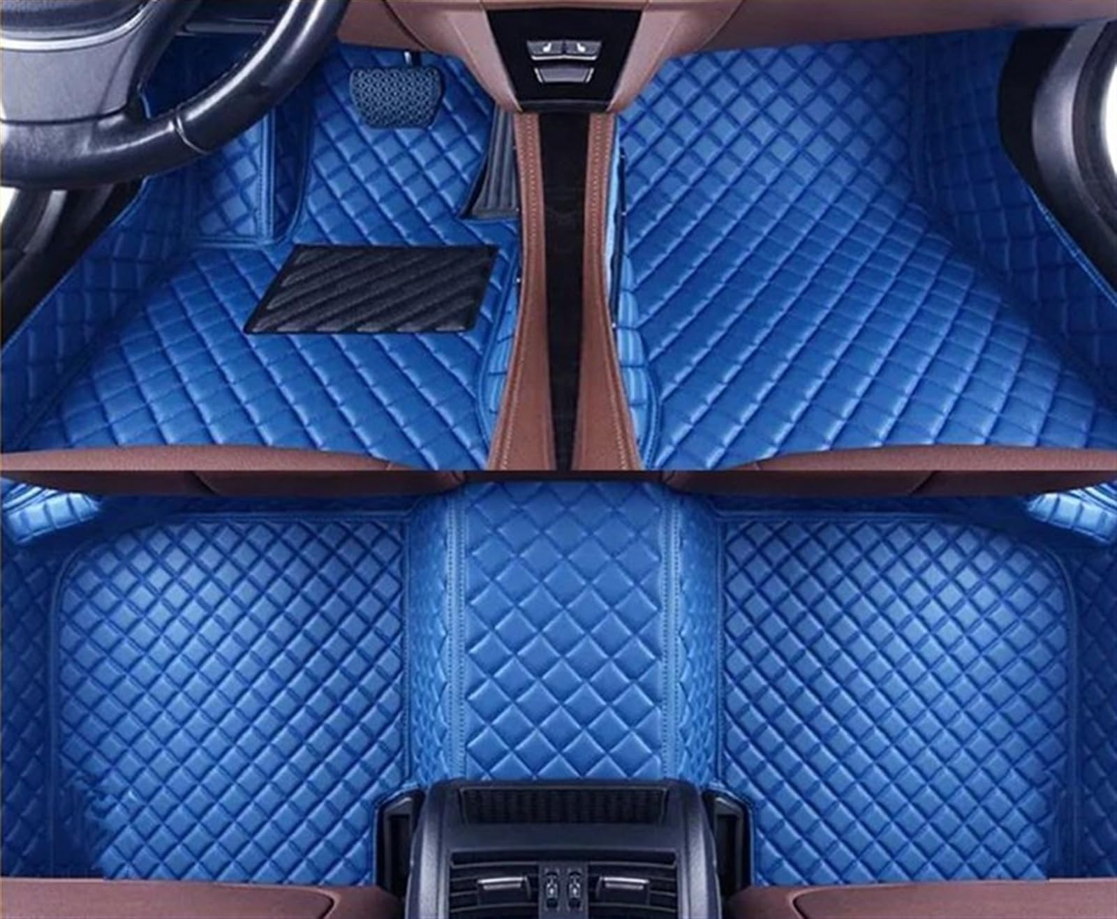 FVGOKMNA Auto Fußmatten Teppich Kompatibel Mit Skoda Für Karoq 2018 2019 2020 Auto-Fußmatten, Individuelle Auto-Fußpolster, Teppichabdeckung, Innenzubehör, Schutzpolster(8) von FVGOKMNA