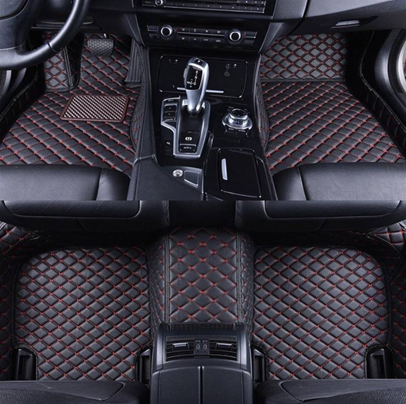 FVGOKMNA Auto Fußmatten Teppich Kompatibel Mit Touran 2015 2014 2013 2012 2011 2010 2009 2008 2007 2006 Auto-Fußmatten Auto-Innenraum-Schlagteppiche Fußraummatten(4) von FVGOKMNA