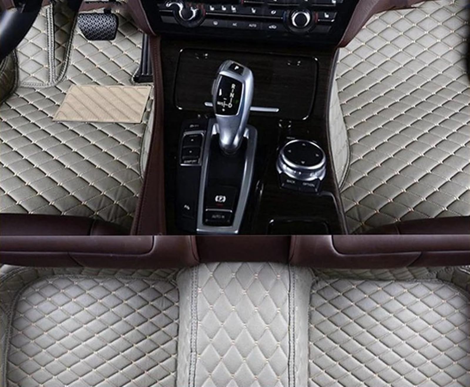 FVGOKMNA Auto Fußmatten Teppich Kompatibel Mit Toyota Für Alphard 2011 2012 2013 2014 Auto-Fußpolster, Automobil-Teppichbezug, rutschfeste Fußraummatten, Auto-Fußmatten(2) von FVGOKMNA